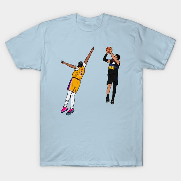 Jamal Murray Game Winner Over AD T-Shirt by rattraptees